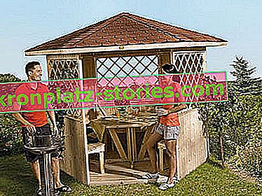 Gartenpavillons aus Holz zur Selbstorganisation