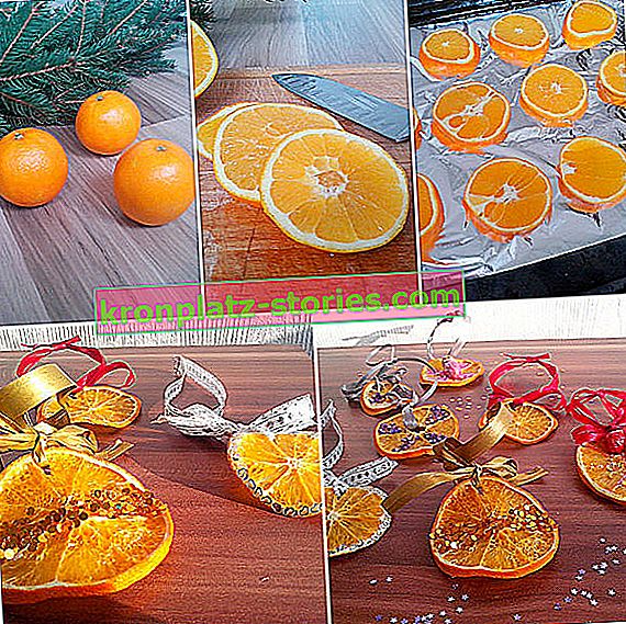 Getrocknete Orangen für den Weihnachtsbaum