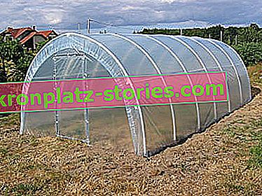 tunnel de jardin en aluminium fait de tuyaux en PVC